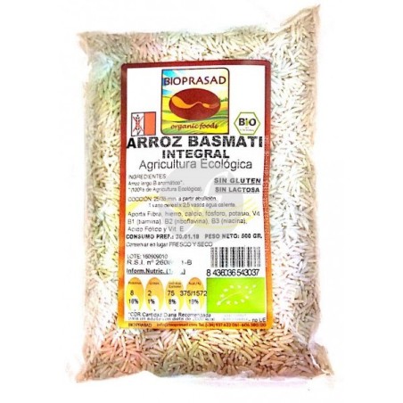 Arroz Basmati Integral BIO-500g-Prasad-Sin Gluten