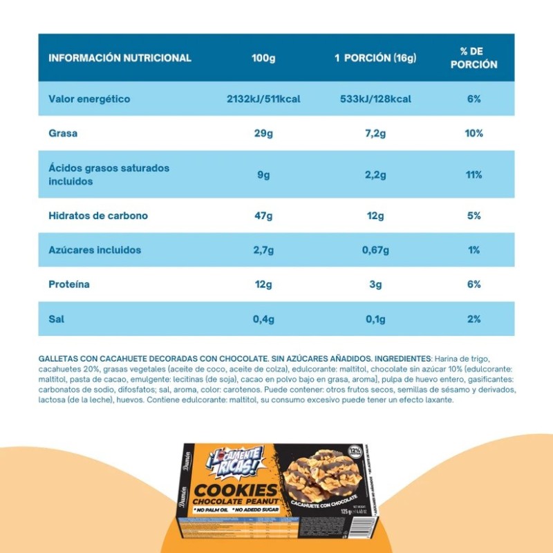 Cookies de Cacahuete y Chocolate 125gr Dumón