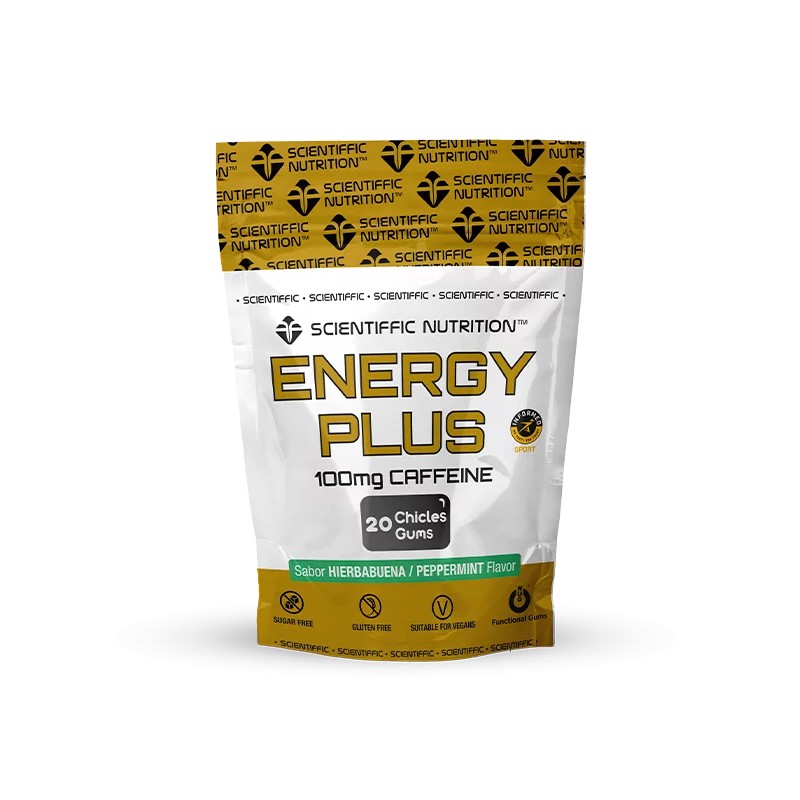 Energy Plus Chicles Con Cafeína Scientiffic Nutrition  1x20 chicles