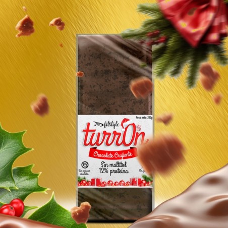 Turrón Chocolate Crujiente 0% Maltitol Sin Azúcares Fitstyle 200g